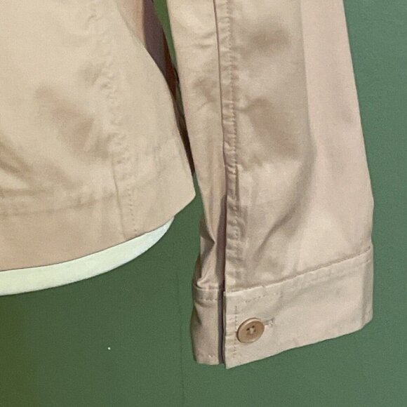 Talbots Blazer Jacket Workwear Long Sleeve Ruffled Collar Pockets Stitch Sz 6P - Picture 7 of 12